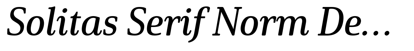 Solitas Serif Norm Demi Italic